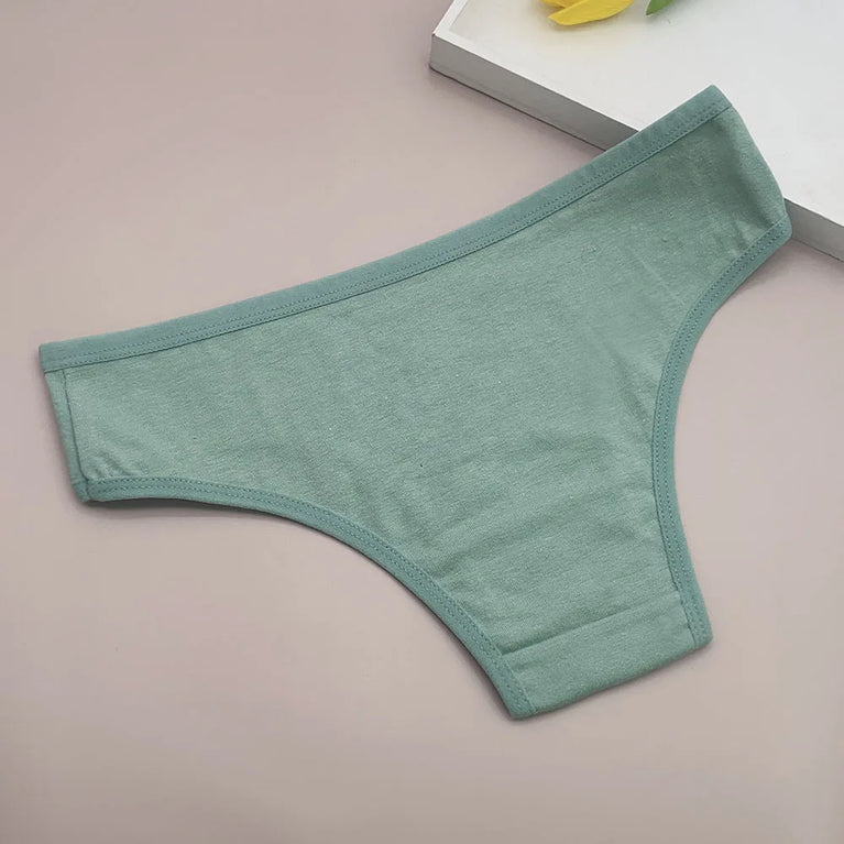 5pc Cotton Bikini Thongs | Low-Waist Brazilian Set
