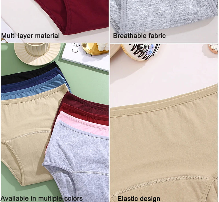 High-Waist 5-Layer Menstrual Briefs – Ultra-Absorbent Breathable Physiological Panties
