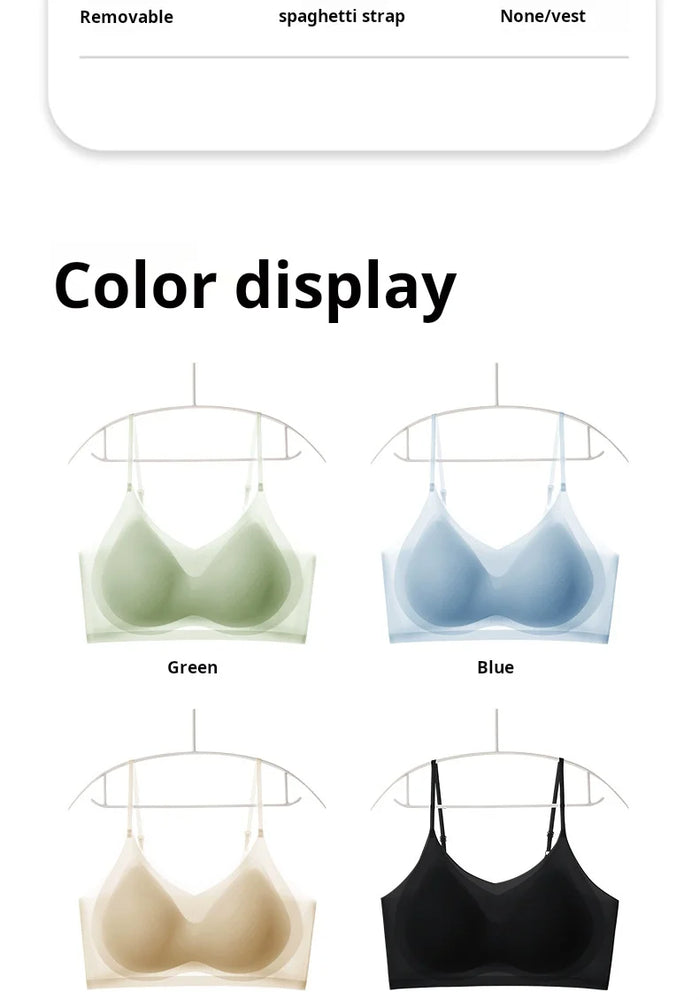 Summer Ice Silk Bralette | Seamless Air-Cooling Push-Up