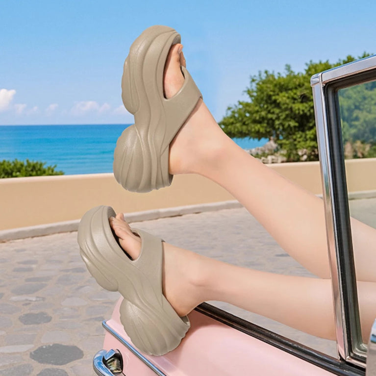 Thick Sole Platform Flip-Flops | Lightweight Summer Slides