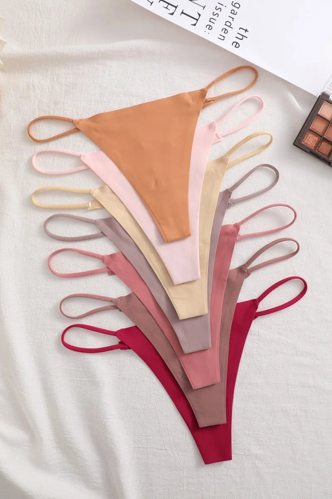 9pc Ice Silk Thongs | Traceless Ultra-Thin G-Strings