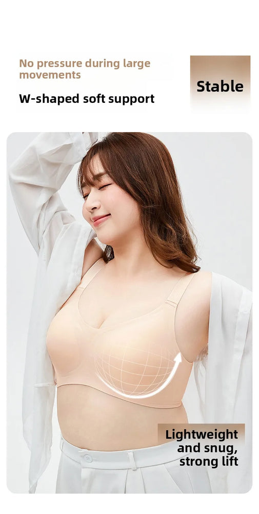 Ice Silk Wireless Shapely Bra | Anti-Sagging Full-Cup Support