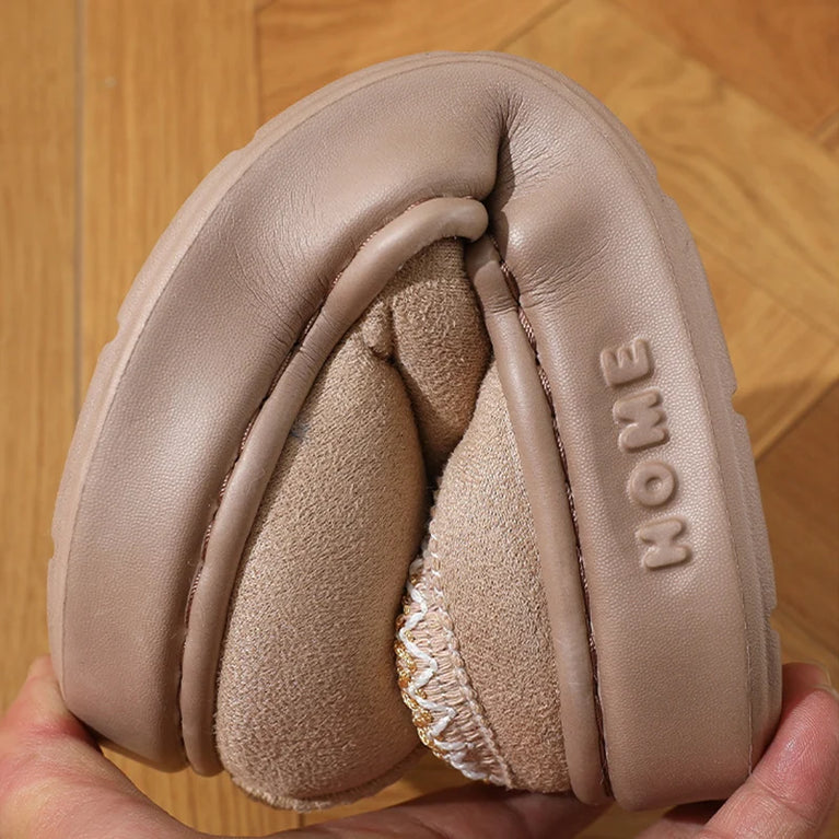 Plush Winter Platform Slippers | Warm Non-Slip Home Shoes
