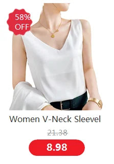 Silk-Satin Summer Camisole | Backless V-Neck Sleeveless Tank