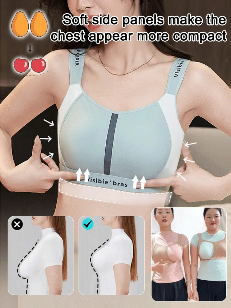 Bamboo Fiber Seamless Sports Bra | Large Bust Minimizer