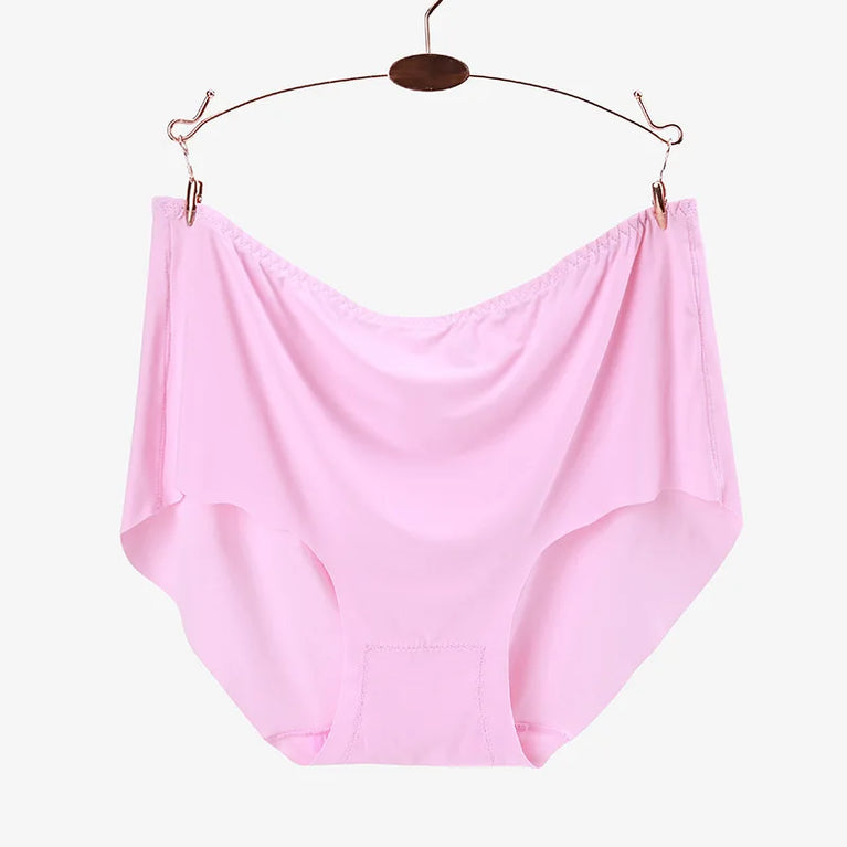 Ice Silk Plus Size Seamless Boyshorts (4-Pack) – Ultrathin Cooling Comfort