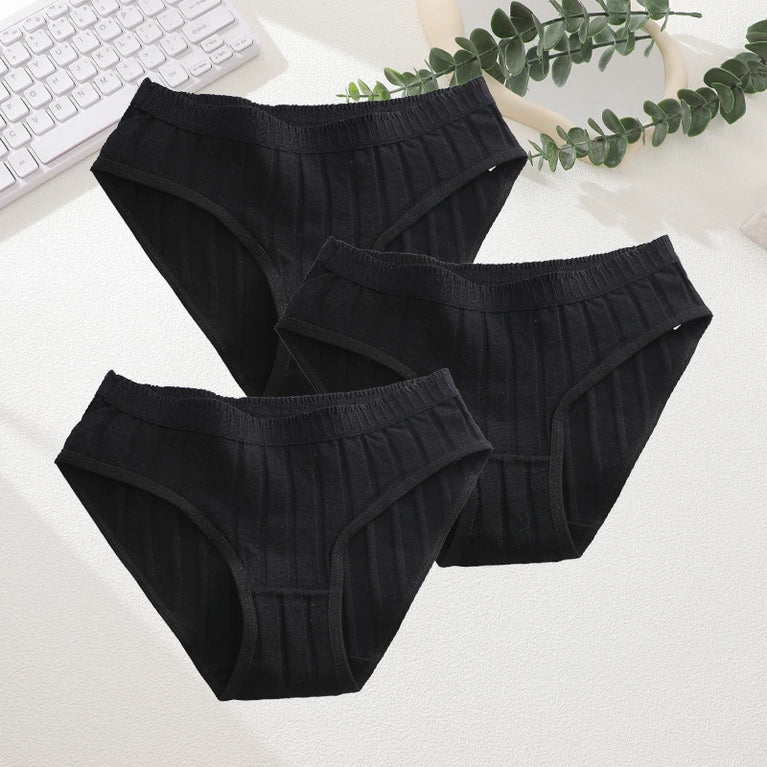 3pc Breathable Cotton Briefs | Low-Waist Dopamine Summer Set