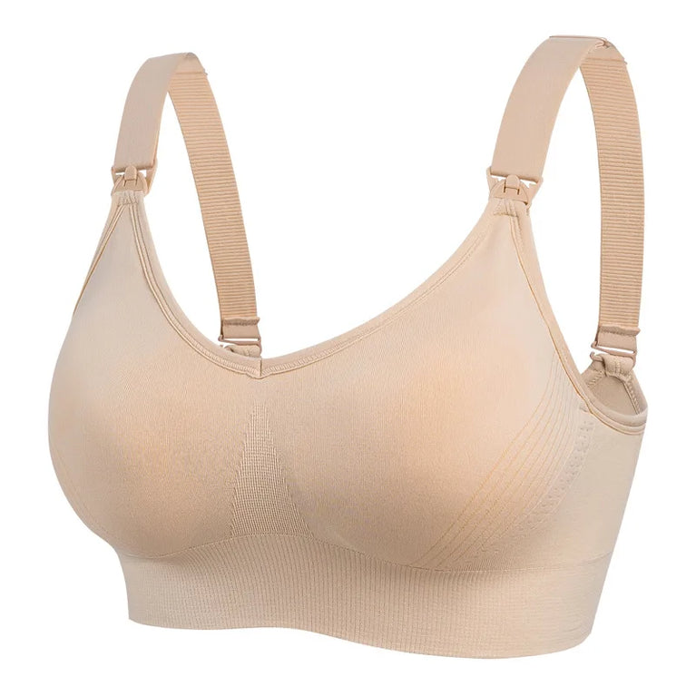 Seamless Maternity Nursing Bra – Wireless Push-Up Comfort