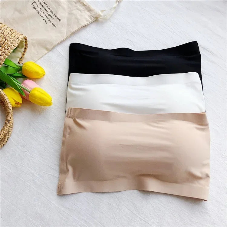 Ice Silk Strapless Tube Top | Seamless Multi-Way Bralette