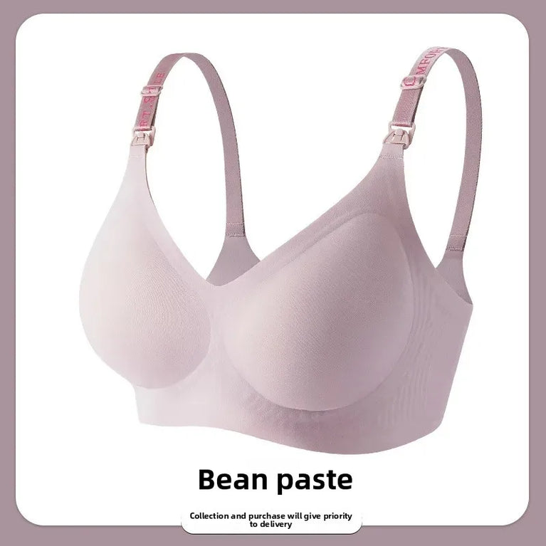 Seamless Letter-Strap Nursing Bra | Anti-Sagging Summer Fit