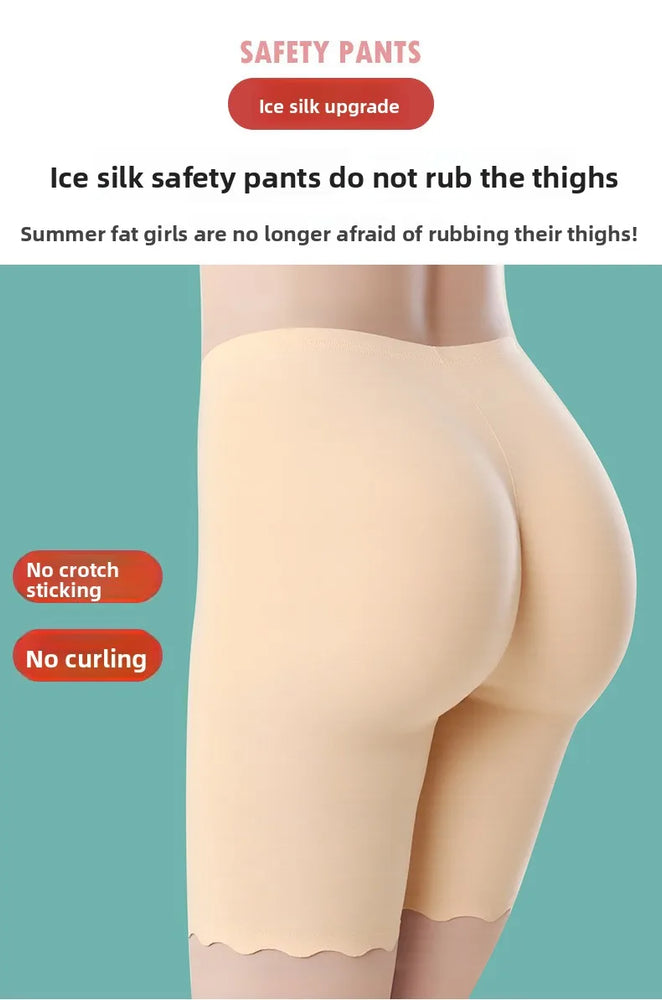 Seamless Plus Size Safety Shorts | Anti-Rub High-Capacity Boxers (Up to 120KG)