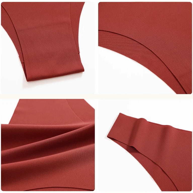 7pc Ice Silk Bikini Set | Seamless Low-Waist Briefs