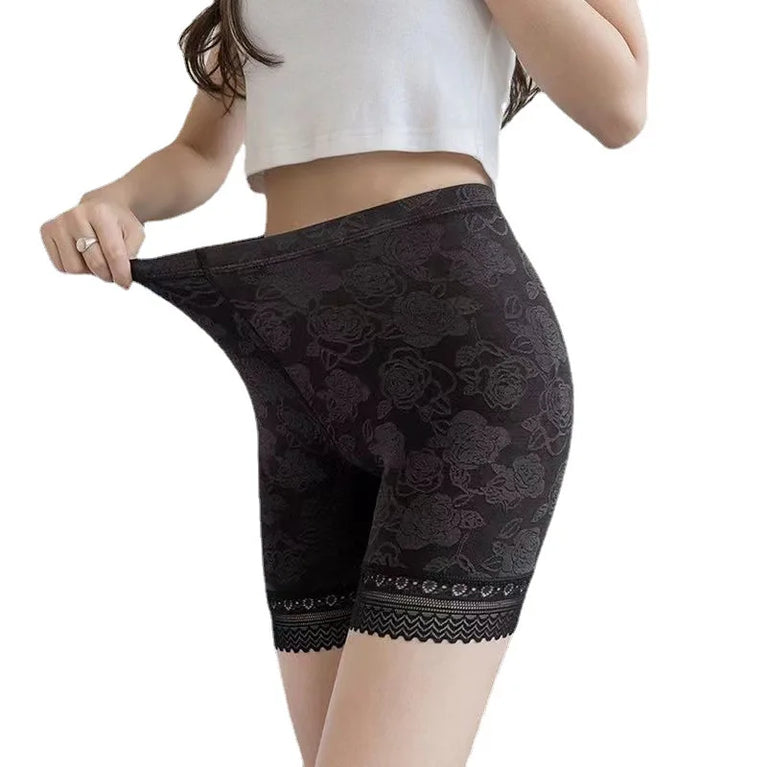 Anti-Chafing Ice Silk Safety Shorts | High-Waist Seamless Boxers