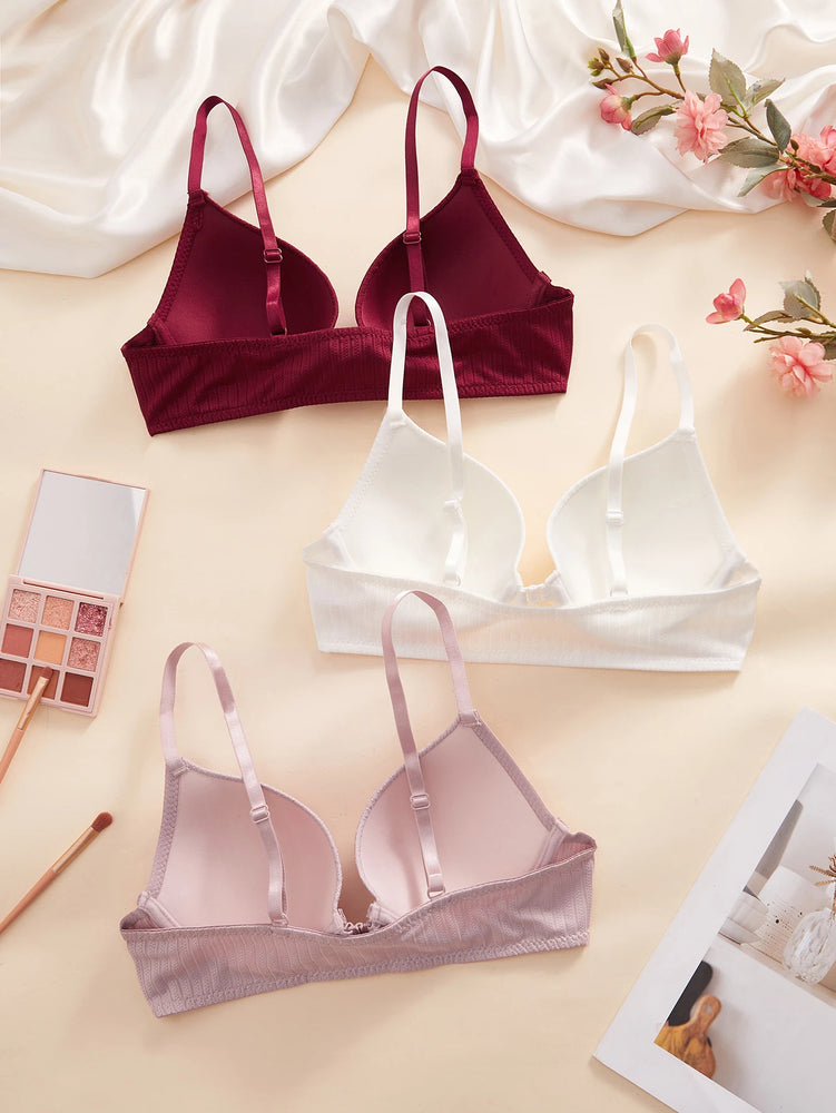 Ribbed Front-Closure Push-Up Bra | Sexy Everyday Support