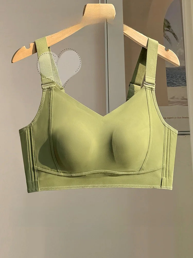Ultra-Thin Wireless Full-Cup Bra | Sporty V-Neck Summer Fit