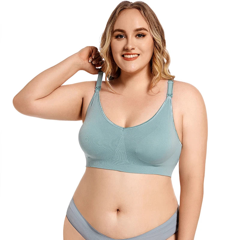 Plus Size Nursing Bra | Anti-Sagging Wireless Fit