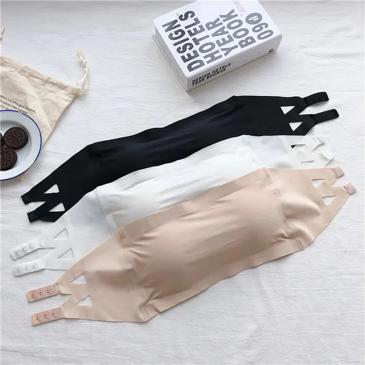 Ice Silk Strapless Tube Top | Seamless Multi-Way Bralette