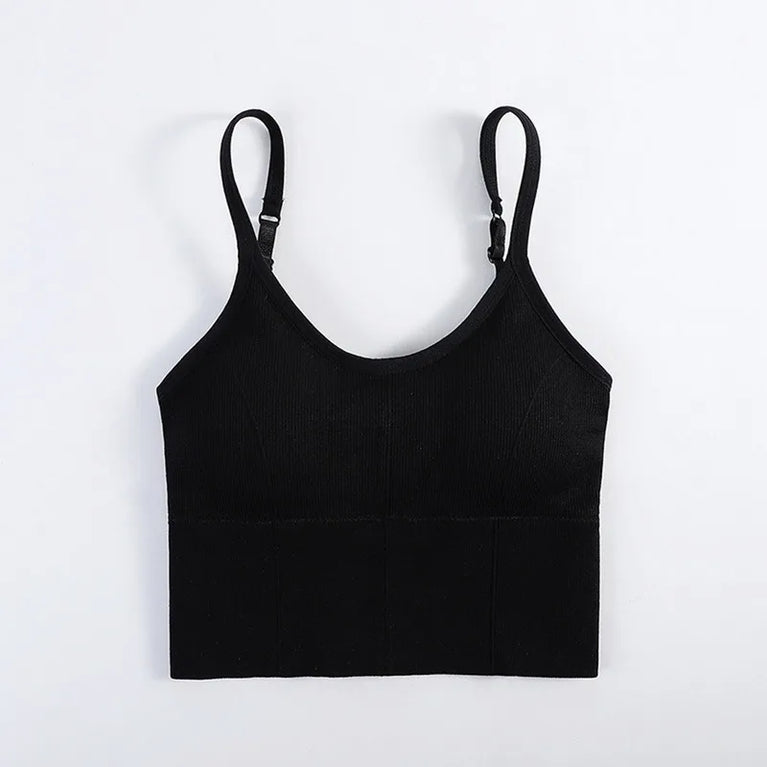 Seamless U-Back Cotton Bralette | Push-Up Yoga Sports Bra