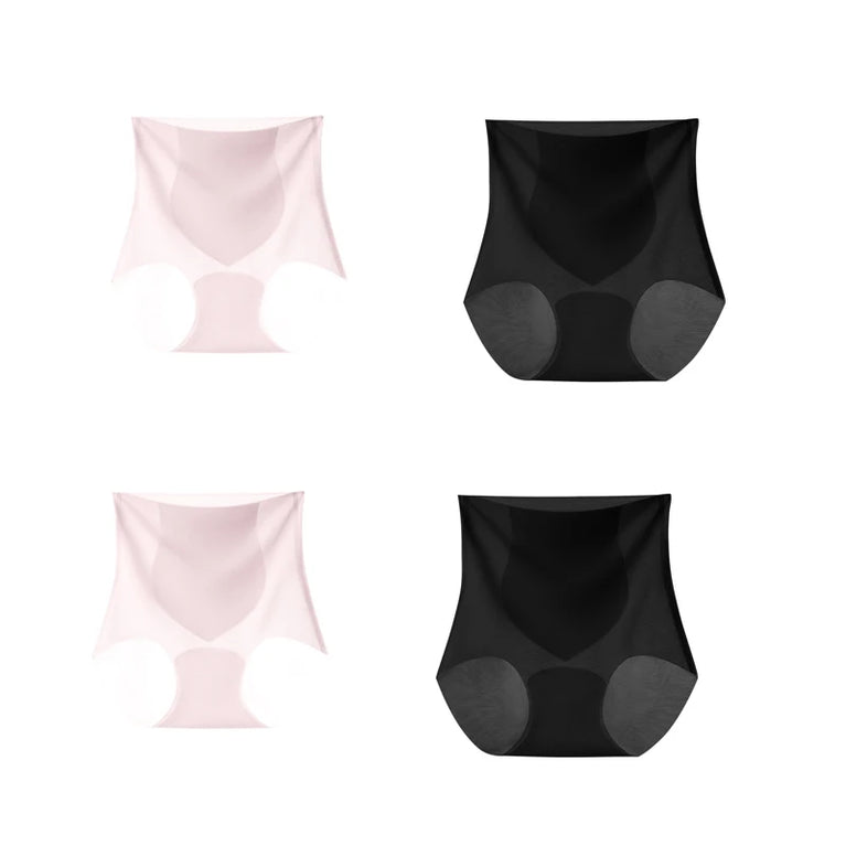 4pc Seamless Ice Silk Briefs | High-Waist Quick-Dry Panties