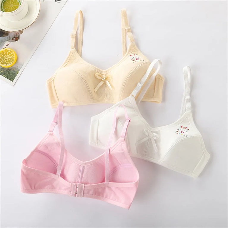 Teenage Double-Layer Training Bra | Soft Cotton Sport Duo