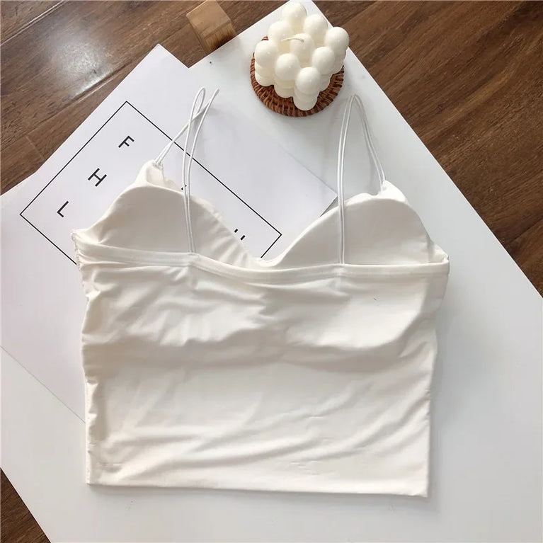 Sexy Ice Silk Camisole & Crop Top – Breathable Summer Comfort