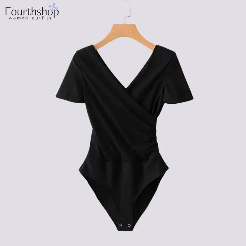 Short Sleeve Fashion Bodysuit | Slim-Fit Spring Romper