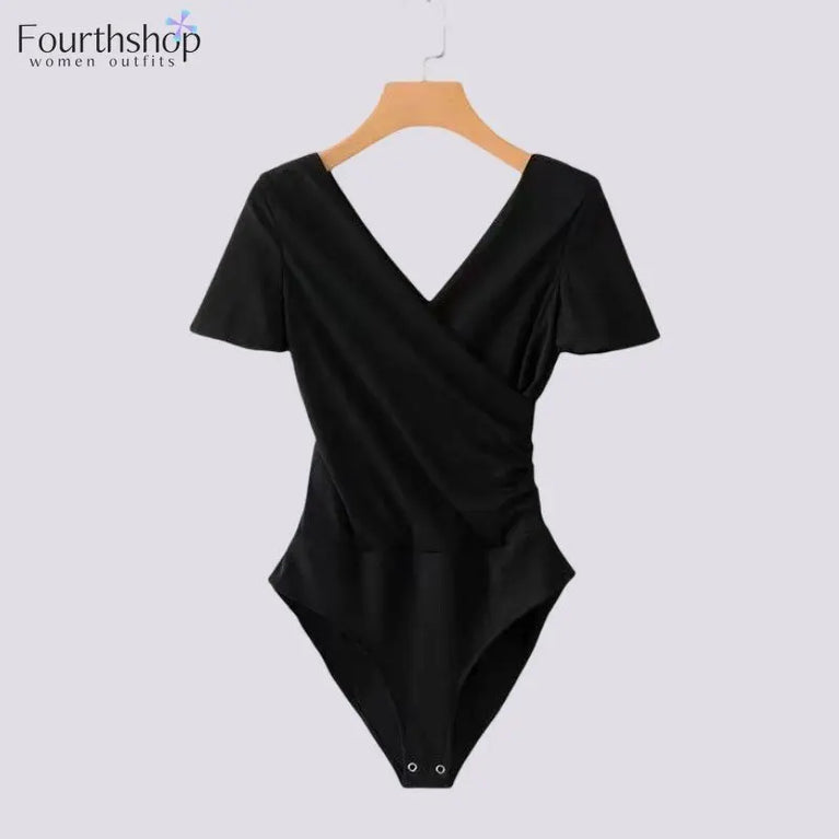 Short Sleeve Fashion Bodysuit | Slim-Fit Spring Romper