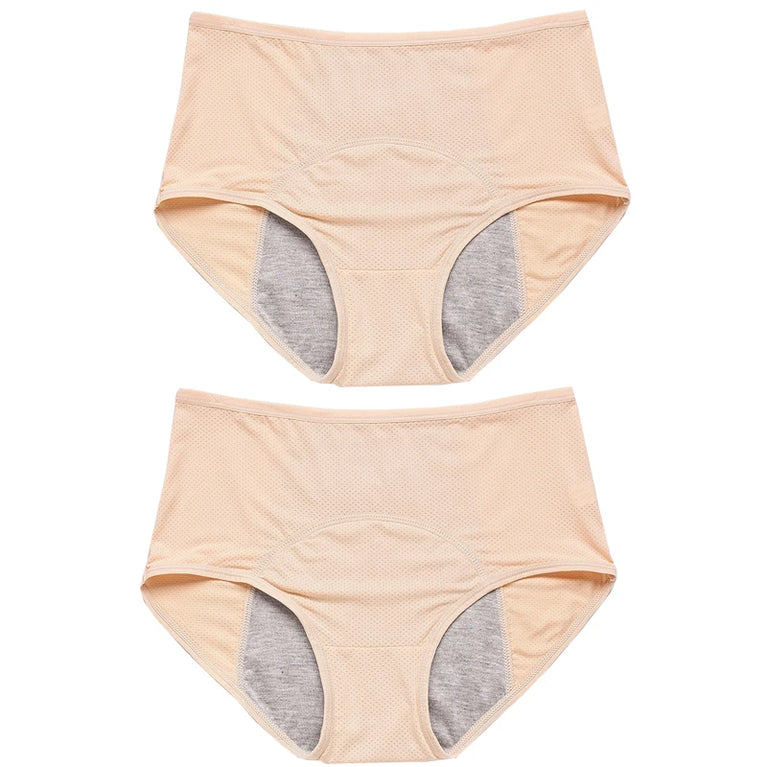 Physiological Briefs (2-Pack) – Mid-Rise Leak-Proof Menstrual Panties