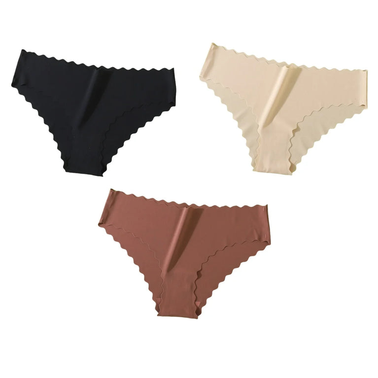 3pc Seamless Briefs | Low-Waist Soft Thin Panties