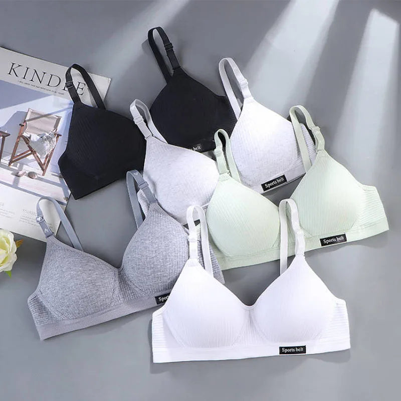 3-Piece Thin Teens Sport Seamless Training Bra Set – Soft & Skin-Friendly