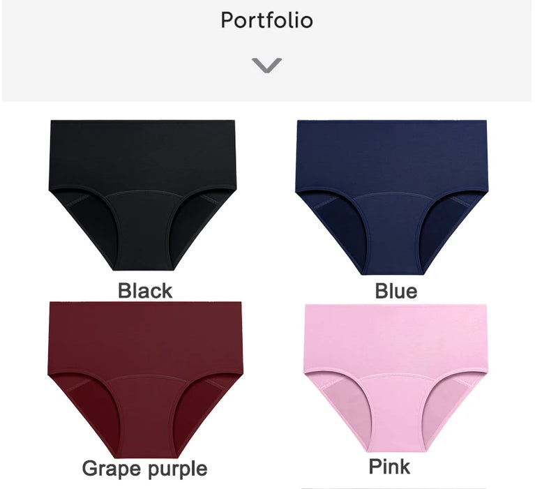 High-Waist 5-Layer Menstrual Briefs – Ultra-Absorbent Breathable Physiological Panties