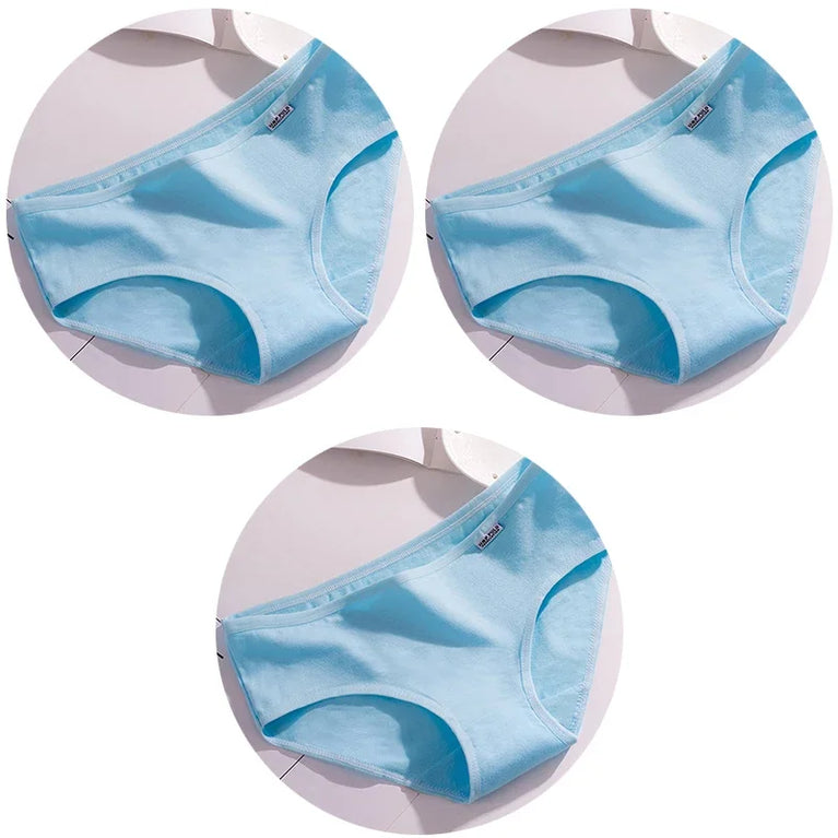 3pc Mid-Rise Cotton Briefs | Breathable Plus Size Comfort Set