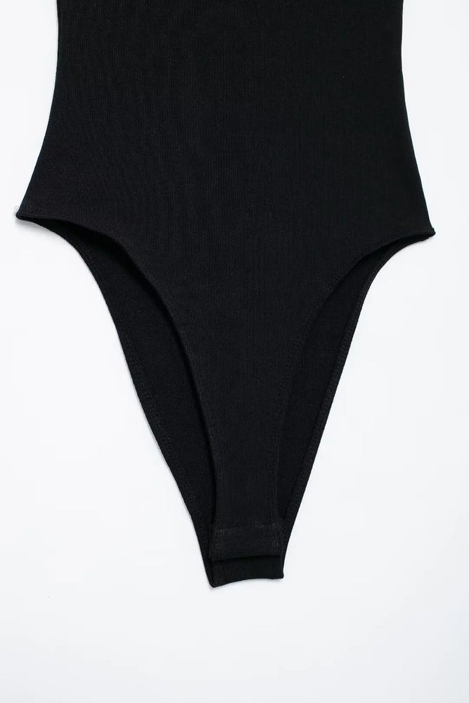 Ribbed Backless Bodysuit | Sexy O-Neck Snap Playsuit