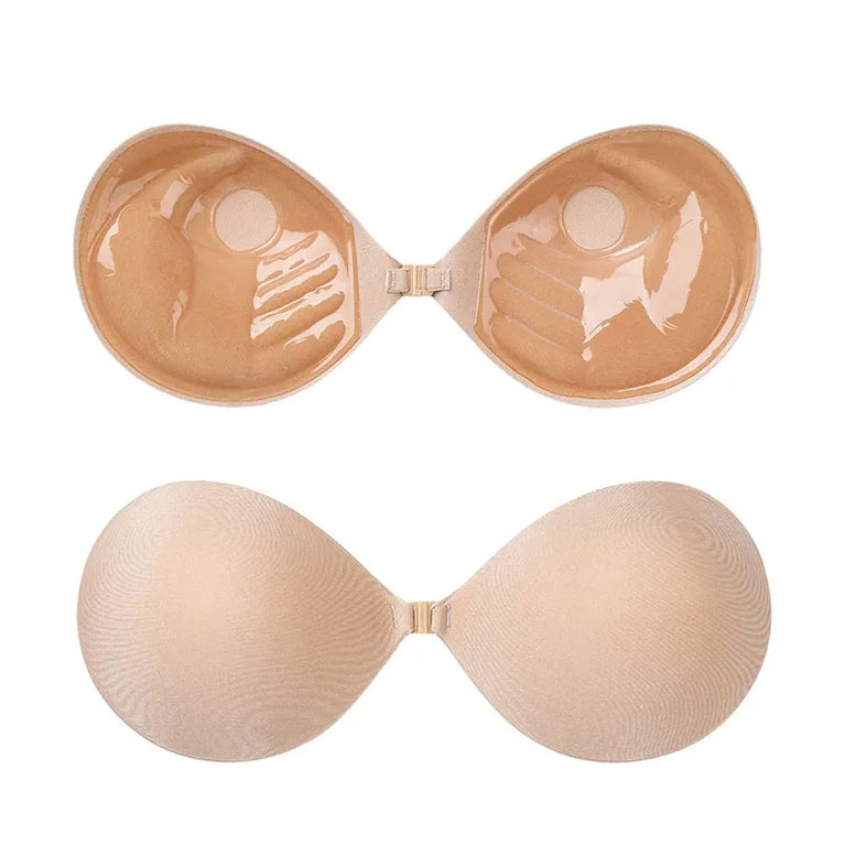 Invisible Silicone Adhesive Bra | Strapless Push-Up Stick-On