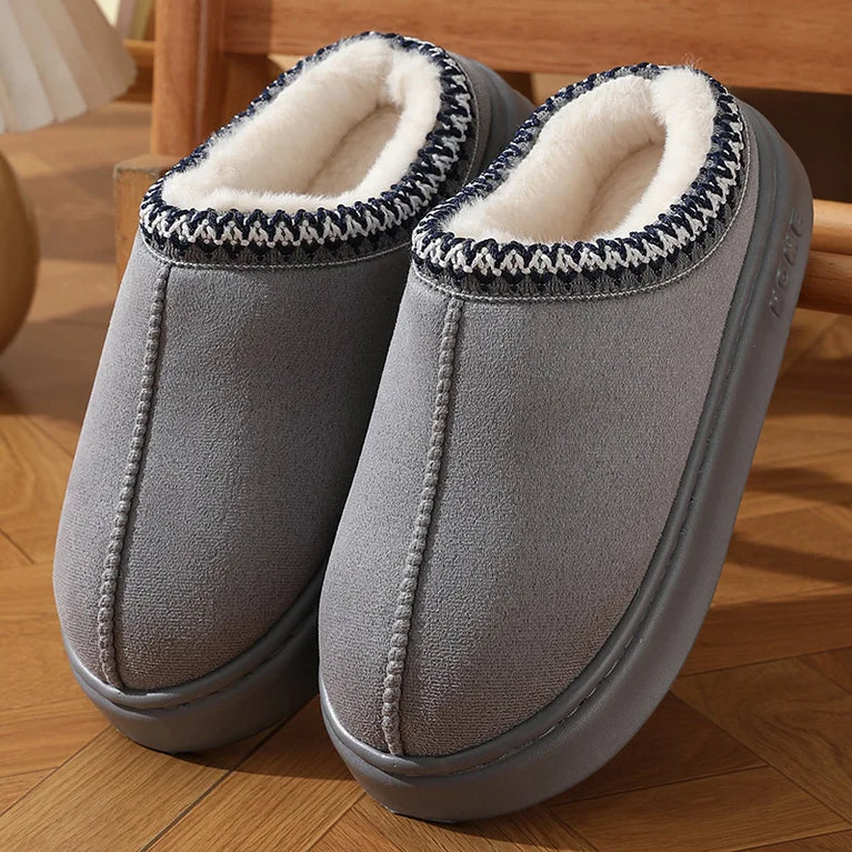 Plush Winter Platform Slippers | Warm Non-Slip Home Shoes