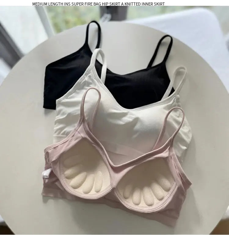 Ice Silk Lace Sports Bra | Wireless Seamless Summer Vest