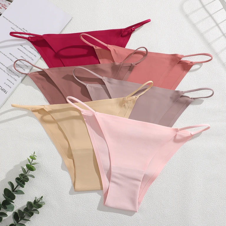 3pc Bikini Set | Low-Waist Traceless Brazilian Briefs