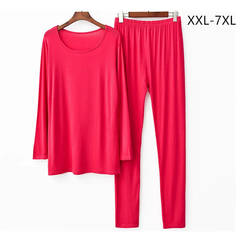 Plus Size Modal Pajama Set | Soft 3XL-7XL Sleepwear