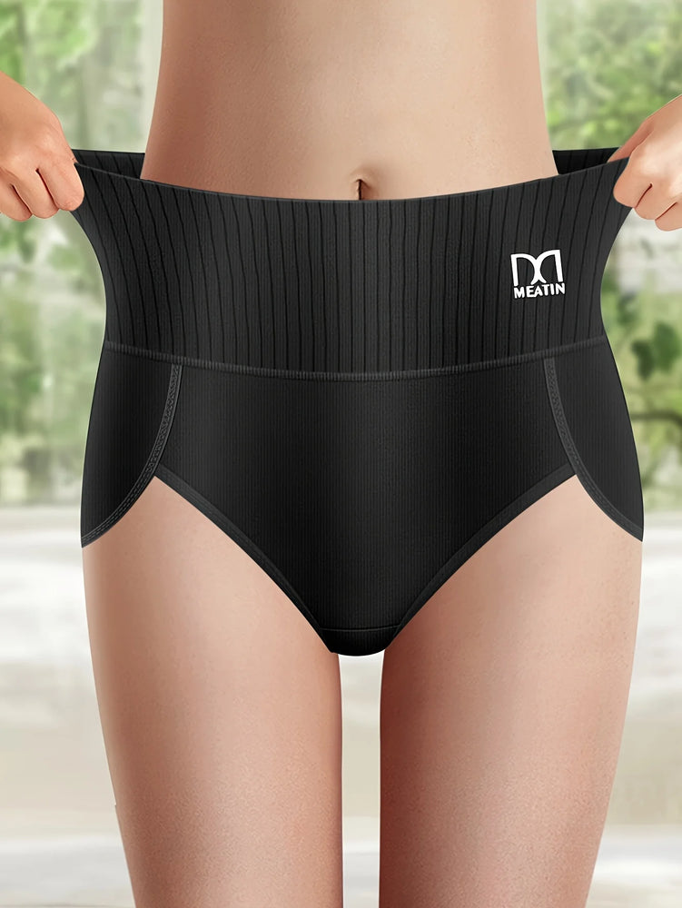 4pc Cotton High-Rise Briefs | Slimming Soft Comfort Panties
