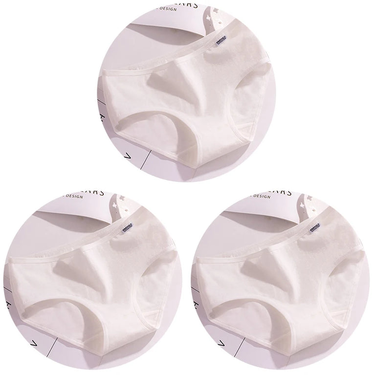 3pc Pure Cotton Briefs | Skin-Friendly Mid-Rise Comfort Set