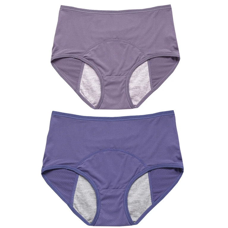 Physiological Briefs (2-Pack) – Mid-Rise Leak-Proof Menstrual Panties