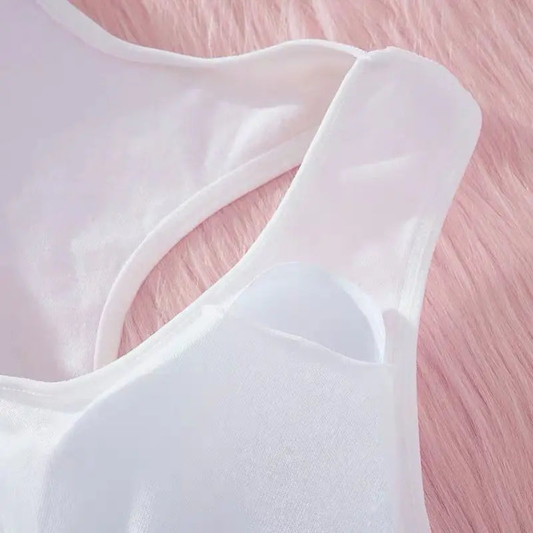 Girls' Anti-Peeping Sport Training Bra | Soft Cotton Underwear