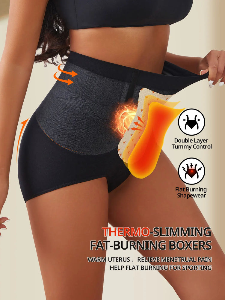 Seamless Tummy Control Panties | High-Waist Thermal Sculpting Underwear