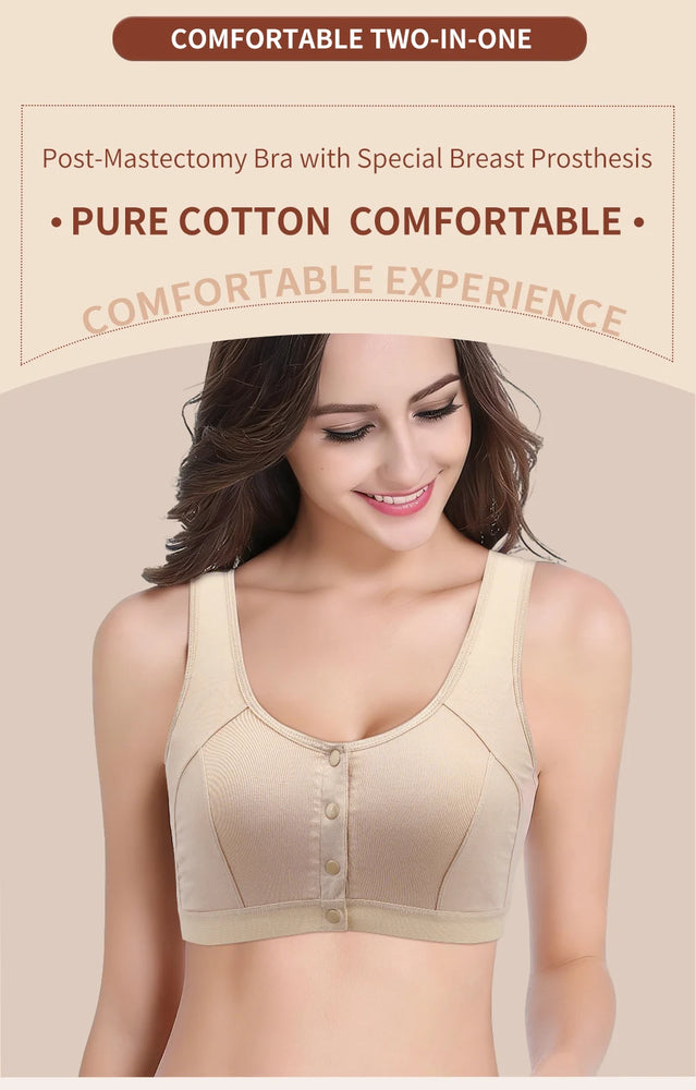 Mastectomy Pocket Bra – Modal Front-Closure Recovery Support