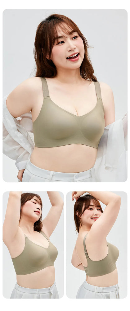 Ice Silk Wireless Shapely Bra | Anti-Sagging Full-Cup Support