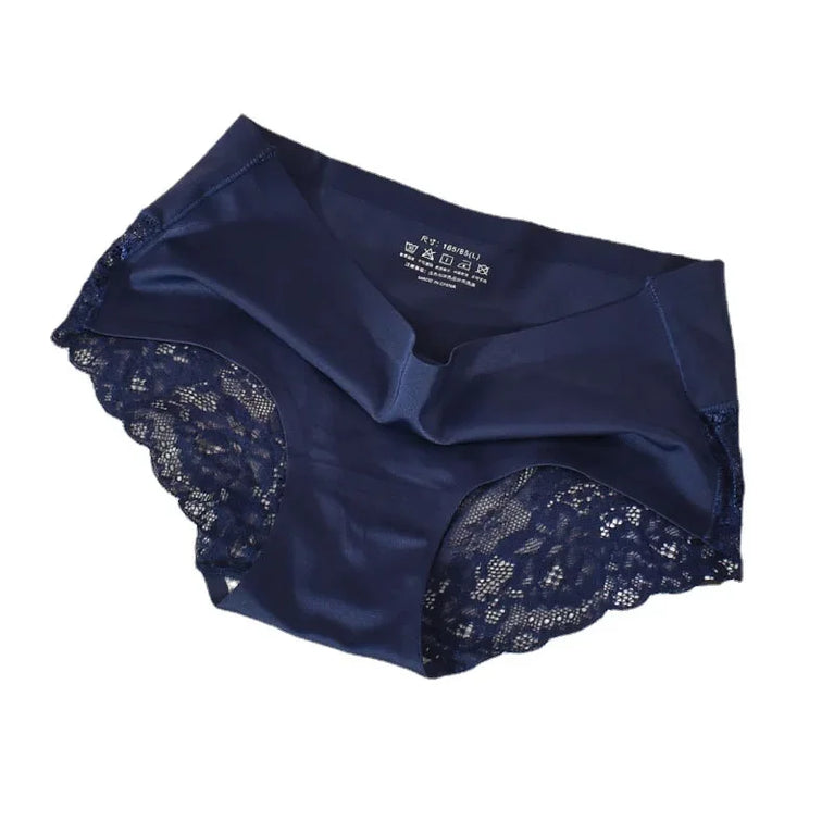 Silk-Satin Lace Briefs | Sexy Seamless Plus Size Lingerie