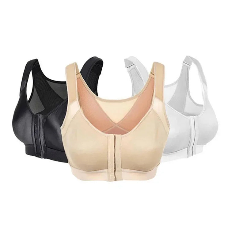 Front-Open Support Bra – Wireless Metal-Free Comfort