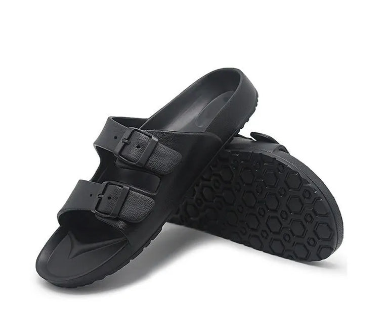 Double Buckle Slides | Thick Sole Anti-Skid Sandals
