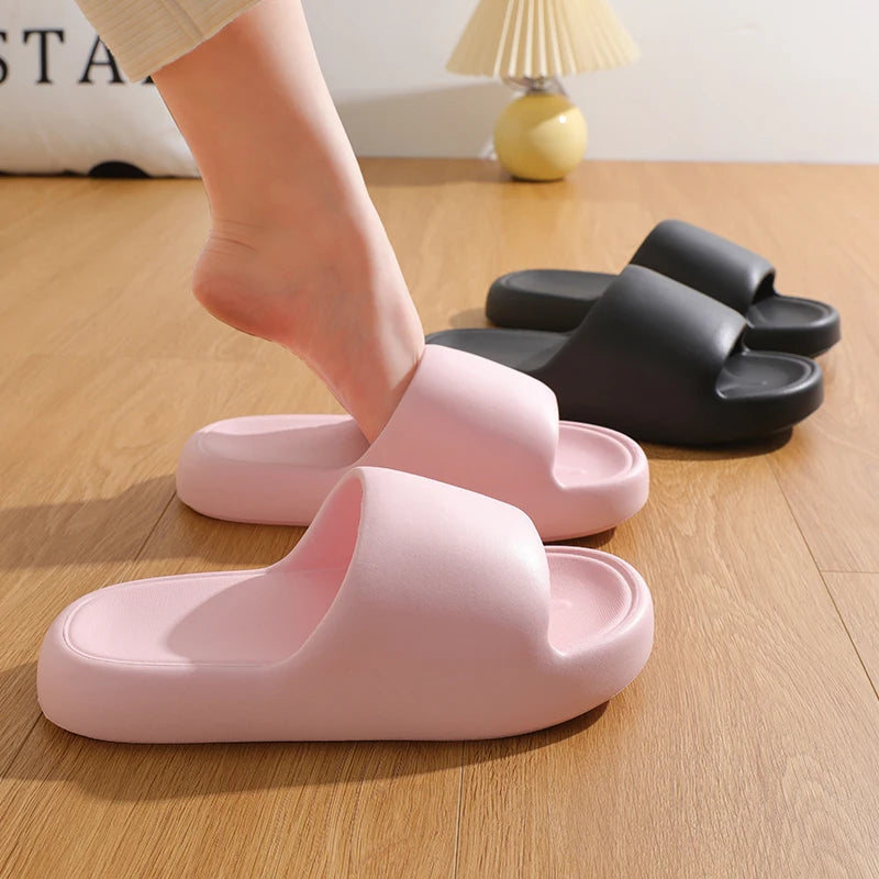Unisex Cloud Pillow Slides | Soft EVA Anti-Slip Home Sandals