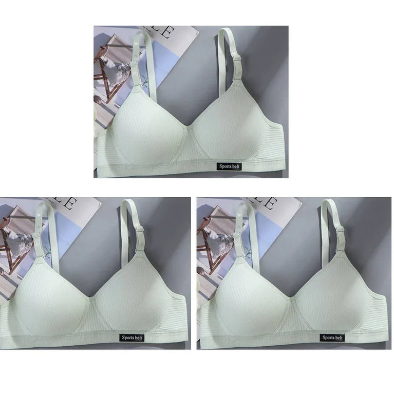 3-Piece Thin Teens Sport Seamless Training Bra Set – Soft & Skin-Friendly